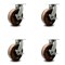Service Caster 8 Inch Heavy Duty High Temp Phenolic Swivel Caster Set with Brakes SCC, 4PK SCC-KP92S830-PHRHT-SLB-4 - alternate 1